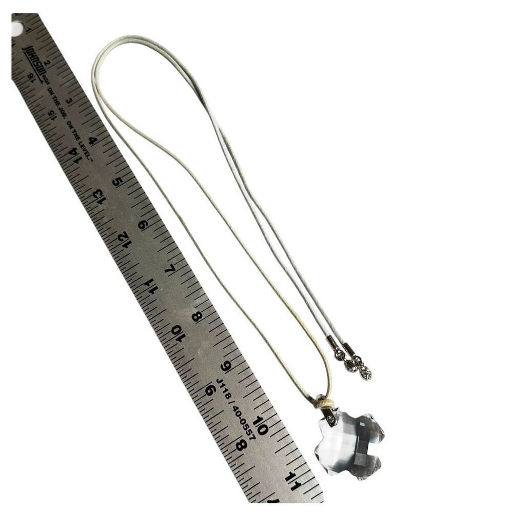 Swarovski Crystal Cross Pendant Adjustable Cord Necklace - Picture 9 of 12